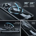 Holder Hand Strap MagSafe Transparent Phone Case, For iPhone 15 Pro Max, For iPhone 15 Pro - Image 3