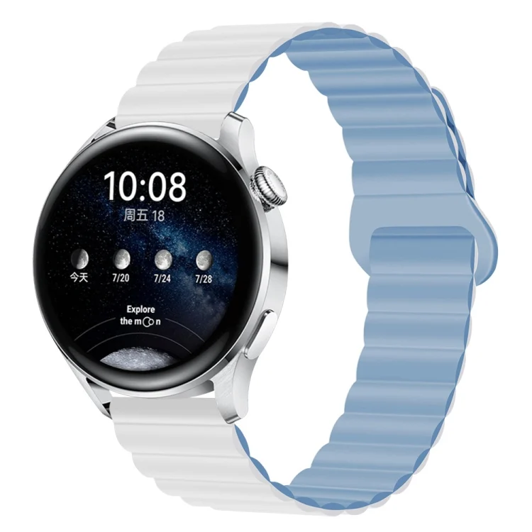 Two Color Magnetic Silicone Watch Band