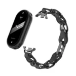 Fashion Hollow Metal Leather Chain Watch Band - Image 5
