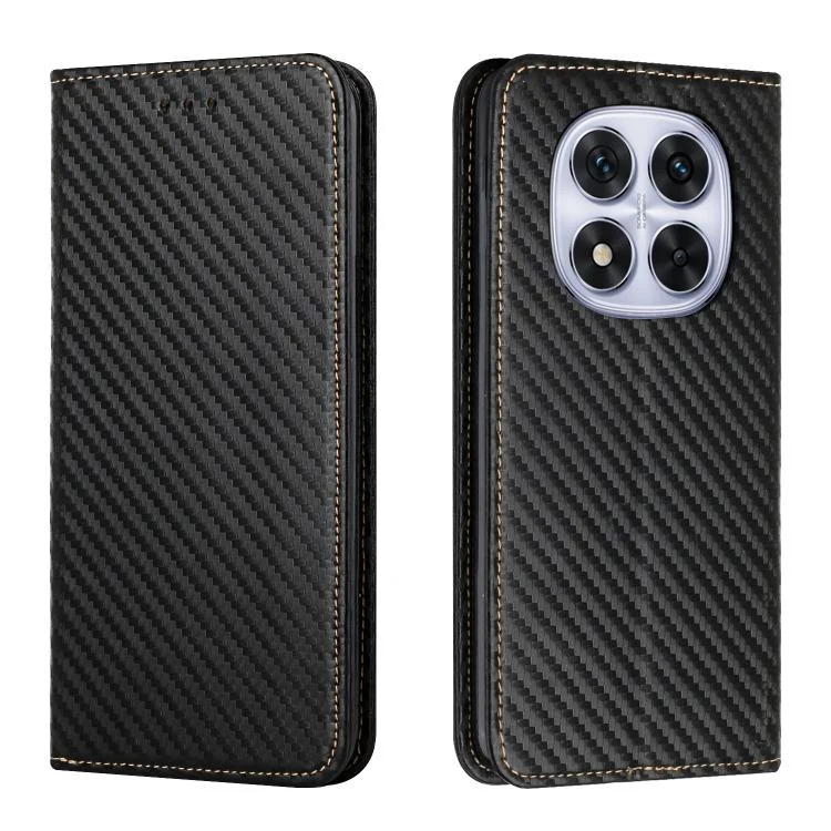 Carbon Fiber Texture Magnetic Flip Leather Phone Case, For Redmi Note 14 Pro 4G, For Redmi Note 14 4G 163.25mm, For Redmi A4 5G, For Redmi Note 14 5G
