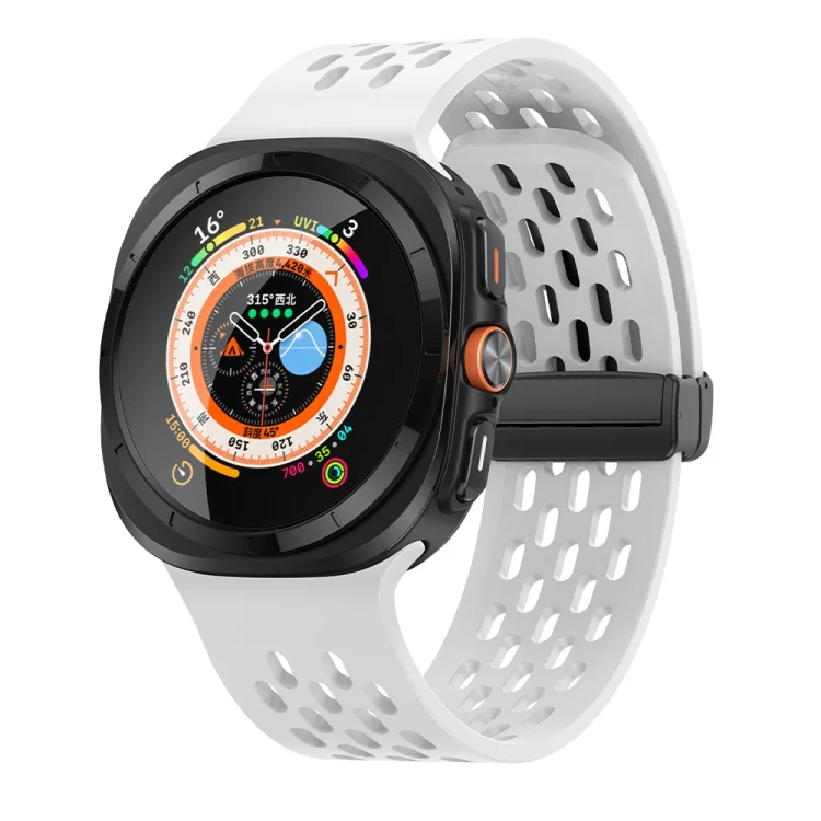 Hole Style Plastic Connector Magnetic Folding Buckle Silicone Watch Band