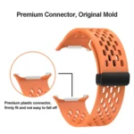 Hole Style Plastic Connector Magnetic Folding Buckle Silicone Watch Band - Image 3