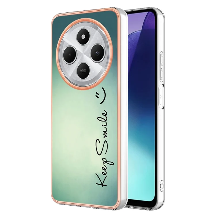 Electroplating Marble Dual-side IMD Phone Case, For Redmi 14C 4G, For Redmi 13 4G