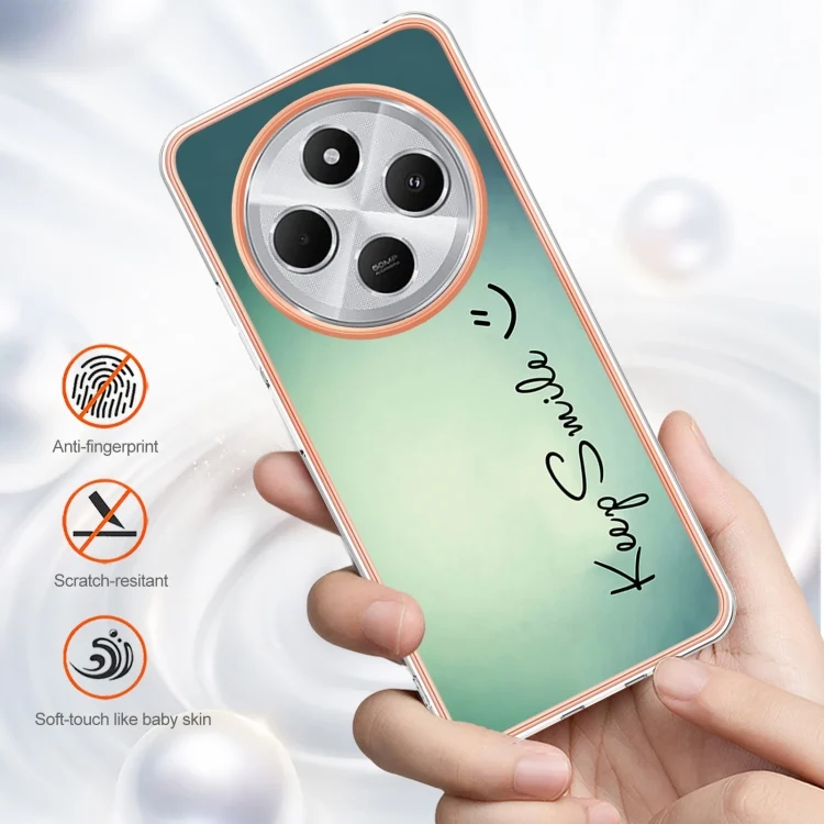 EDA006930402A_1.webp Electroplating Marble Dual-side IMD Phone Case, For Redmi 14C 4G, For Redmi 13 4G - Image 2