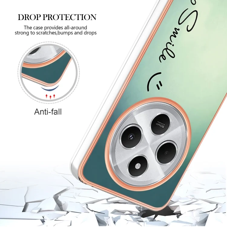 EDA006930402A_4.webp Electroplating Marble Dual-side IMD Phone Case, For Redmi 14C 4G, For Redmi 13 4G - Image 5
