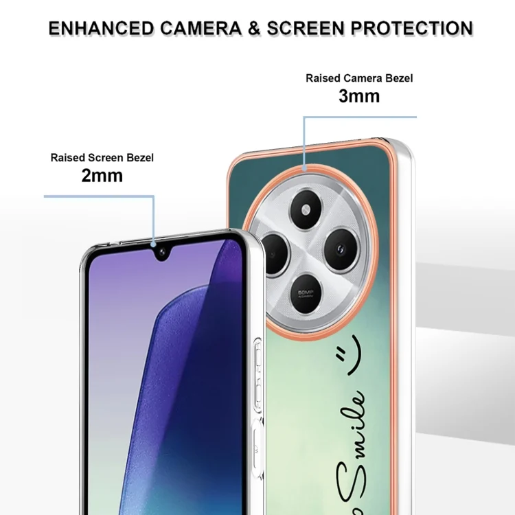 EDA006930402A_5.webp Electroplating Marble Dual-side IMD Phone Case, For Redmi 14C 4G, For Redmi 13 4G - Image 6