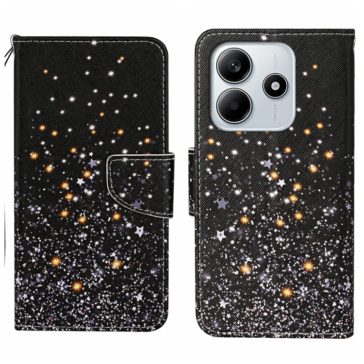 Colored Drawing Pattern Leather Phone Case, For Redmi Note 14 5G
