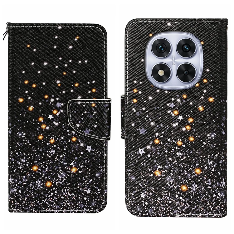 Colored Drawing Pattern Leather Phone Case, For Redmi Note 14 Pro 5G