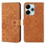 Ethnic Style Embossed Pattern Leather Phone Case, For Redmi 13 4G