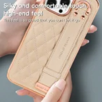 VIETAO Rhombic Texture Wristband PU Phone Case, For iPhone 15, For iPhone 14, For iPhone 14 Pro - Image 7