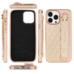 VIETAO Rhombic Texture Wristband PU Phone Case, For iPhone 15, For iPhone 14, For iPhone 14 Pro - Image 8