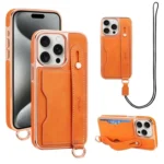 VIETAO Card Slot Wristband Phone Case with Lanyard, For iPhone 15 Pro Max, For iPhone 15 Pro, For iPhone 15 Plus, For iPhone 15