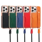 VIETAO Card Slot Wristband Phone Case with Lanyard, For iPhone 16 Pro Max, For iPhone 16 Pro, For iPhone 16 Plus, For iPhone 16 - Image 2