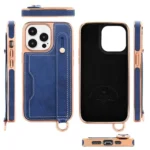 VIETAO Card Slot Wristband Phone Case with Lanyard, For iPhone 16 Pro Max, For iPhone 16 Pro, For iPhone 16 Plus, For iPhone 16 - Image 3