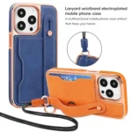 VIETAO Card Slot Wristband Phone Case with Lanyard, For iPhone 16 Pro Max, For iPhone 16 Pro, For iPhone 16 Plus, For iPhone 16 - Image 4