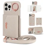 VIETAO Ring Holder Card Bag Phone Case with Lanyard, For iPhone 14 Pro Max, For iPhone 13 Pro Max, For iPhone 13 Pro