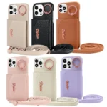 VIETAO Ring Holder Card Bag Phone Case with Lanyard, For iPhone 14 Pro Max, For iPhone 13 Pro Max, For iPhone 13 Pro - Image 2