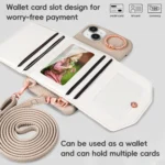 VIETAO Ring Holder Card Bag Phone Case with Lanyard, For iPhone 14 Pro Max, For iPhone 13 Pro Max, For iPhone 13 Pro - Image 7