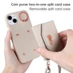 VIETAO Ring Holder Card Bag Phone Case with Lanyard, For iPhone 14 Pro Max, For iPhone 13 Pro Max, For iPhone 13 Pro - Image 8