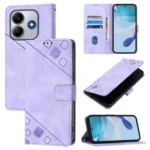 Skin-feel Embossed Leather Phone Case, For Redmi Note 14 4G 163.25mm, For Redmi Note 14 5G Global, For Redmi Note 14 Pro 5G Global