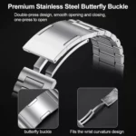 22mm Quick Release Titanium Metal Watch Band - Image 5