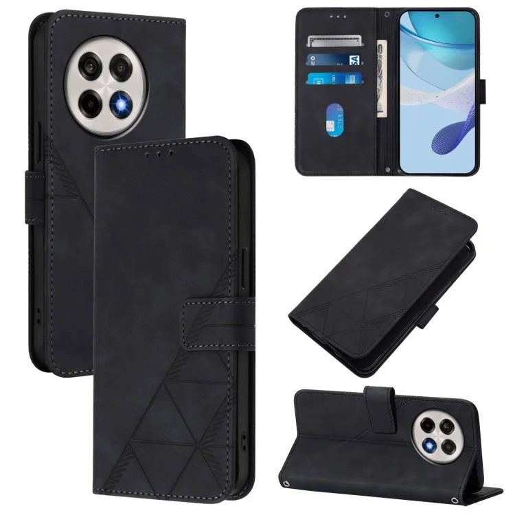 Crossbody 3D Embossed Flip Leather Phone Case, For OnePlus Ace 5 Pro / Ace 5 / 13R, For OnePlus Nord 4 5G, For OnePlus Nord CE4 Lite