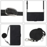 Crossbody 3D Embossed Flip Leather Phone Case, For OnePlus Ace 5 Pro / Ace 5 / 13R, For OnePlus Nord 4 5G, For OnePlus Nord CE4 Lite - Image 3