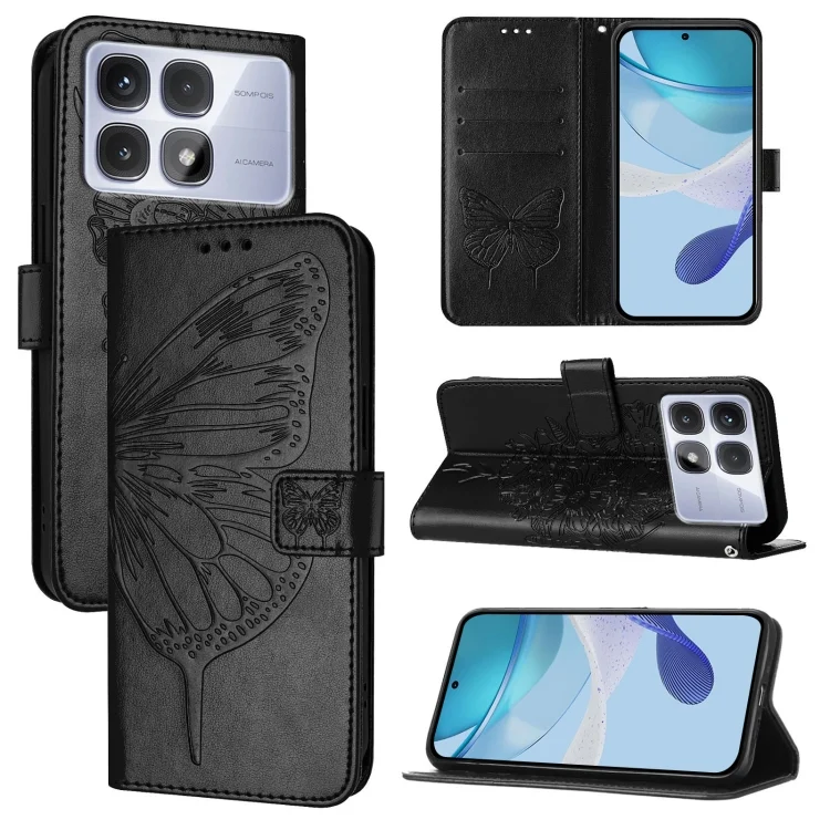 EDA006947401A.webp Embossed Butterfly Leather Phone Case, For Redmi K70 Ultra 5G Global, For Redmi 13 4G - Image 1