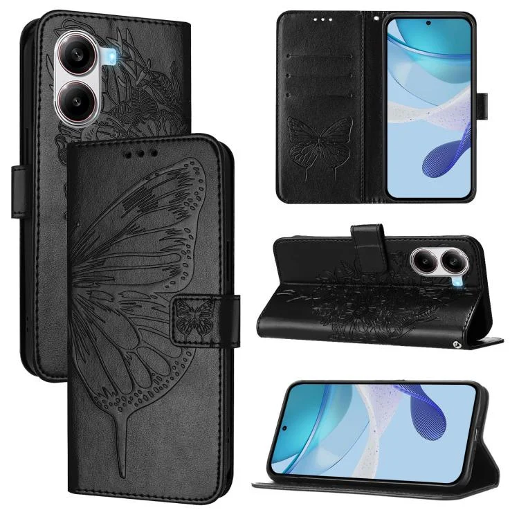EDA006947407A.webp Embossed Butterfly Leather Phone Case, For Redmi Turbo 4, For Redmi Note 14 5G Global - Image 1