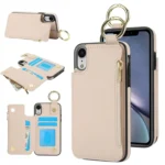 RFlD Anti-theft Double Buckle Ring Zipper Card Phone Case, For iPhone XR, For iPhone XS Max