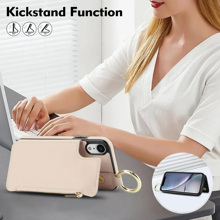 EDA006948920A_3.webp RFlD Anti-theft Double Buckle Ring Zipper Card Phone Case, For iPhone XR, For iPhone XS Max - Image 4