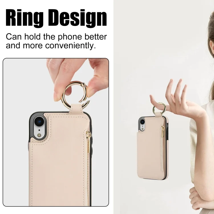 EDA006948920A_6.webp RFlD Anti-theft Double Buckle Ring Zipper Card Phone Case, For iPhone XR, For iPhone XS Max - Image 7
