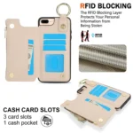 RFlD Anti-theft Double Buckle Ring Zipper Card Phone Case, For iPhone 8 Plus / 7 Plus - Image 3