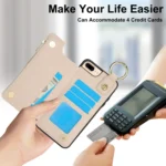 RFlD Anti-theft Double Buckle Ring Zipper Card Phone Case, For iPhone 8 Plus / 7 Plus - Image 5