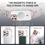 Rainbow Series Transparent MagSafe Lens Holder Phone Case, For iPhone 14 Pro Max, For iPhone 12 Pro Max, For iPhone 12 Pro - Image 3