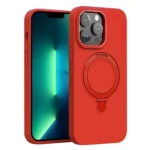 Liquid Silicone MagSafe Metal Ring Holder Phone Case, For iPhone 13 Pro Max, For iPhone 13 Pro