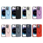 Liquid Silicone MagSafe Metal Ring Holder Phone Case, For iPhone 12 Pro Max, For iPhone 12 Pro - Image 2