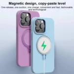 Liquid Silicone MagSafe Metal Ring Holder Phone Case, For iPhone 12 Pro Max, For iPhone 12 Pro - Image 4