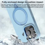 Liquid Silicone MagSafe Metal Ring Holder Phone Case, For iPhone 12 Pro Max, For iPhone 12 Pro - Image 6