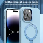 Liquid Silicone MagSafe Metal Ring Holder Phone Case, For iPhone 12 Pro Max, For iPhone 12 Pro - Image 7