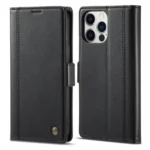 LC.IMEEKE Skin-friendly Card Slots Leather Phone Case, For iPhone 16 Pro Max, For iPhone 16 Pro, For iPhone 16 Plus, For iPhone 16 - Image 3
