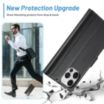 LC.IMEEKE Skin-friendly Card Slots Leather Phone Case, For iPhone 16 Pro Max, For iPhone 16 Pro, For iPhone 16 Plus, For iPhone 16 - Image 7