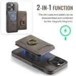 DG.MING K1 MagSafe Detachable Wallet RFID Back Cover Phone Case, For iPhone 15, For iPhone 14 Plus, For iPhone 14, For iPhone 14 Pro - Image 6