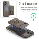 DG.MING K1 MagSafe Detachable Wallet RFID Back Cover Phone Case, For iPhone 16, For iPhone 15 Pro Max, For iPhone 15 Pro, For iPhone 15 Plus - Image 6