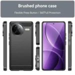 Brushed Texture Carbon Fiber TPU Phone Case, For Redmi K80 Pro, For Redmi K80, For Redmi Note 14 Pro 4G, For Redmi K70 Ultra - Image 2