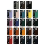 Skin Feel Fine Leather Texture Metal Lens Frame MagSafe Phone Case, For iPhone 12 Pro - Image 2