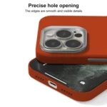 Skin Feel Fine Leather Texture Metal Lens Frame MagSafe Phone Case, For iPhone 12 Pro - Image 4