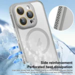 Hardware Side Cooling Skin Feel Frosted MagSafe Magnetic Phone Case with Lens Film, For iPhone 16 Pro Max, For iPhone 16 Pro - Image 3