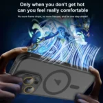 Hardware Side Cooling Skin Feel Frosted MagSafe Magnetic Phone Case with Lens Film, For iPhone 16 Pro Max, For iPhone 16 Pro - Image 9