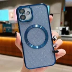 Electroplating Pure Color Glitter Powder MagSafe Phone Case, For iPhone 16 Plus, For iPhone 16